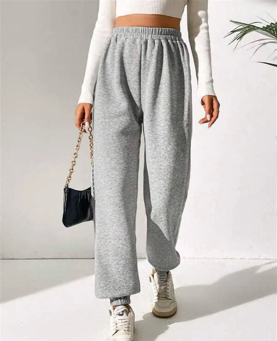 Ladies Elastic Waist Jogger Pants Sweatpants 1009