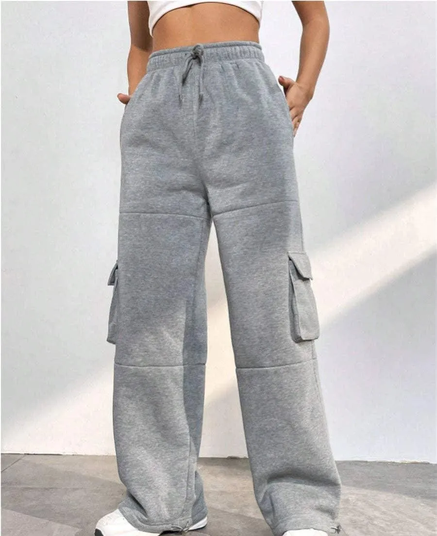 Ladies Elastic Waist Wide Leg Sweatpants 1056