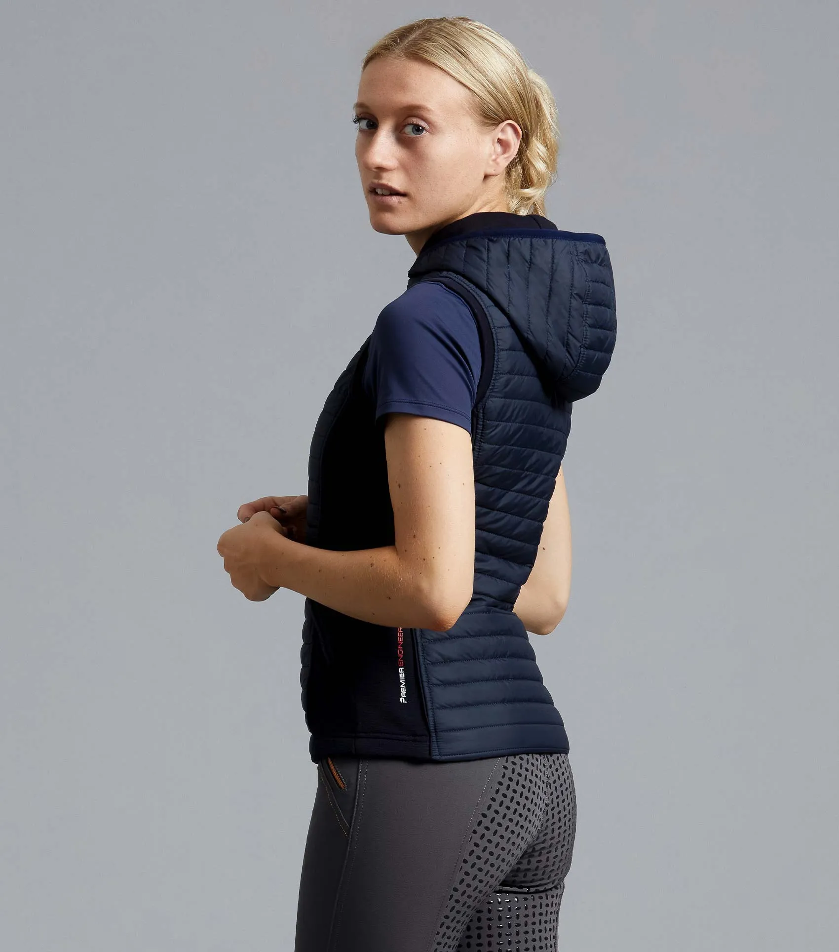 Lamera Ladies Hybrid Technical Riding Gilet Navy