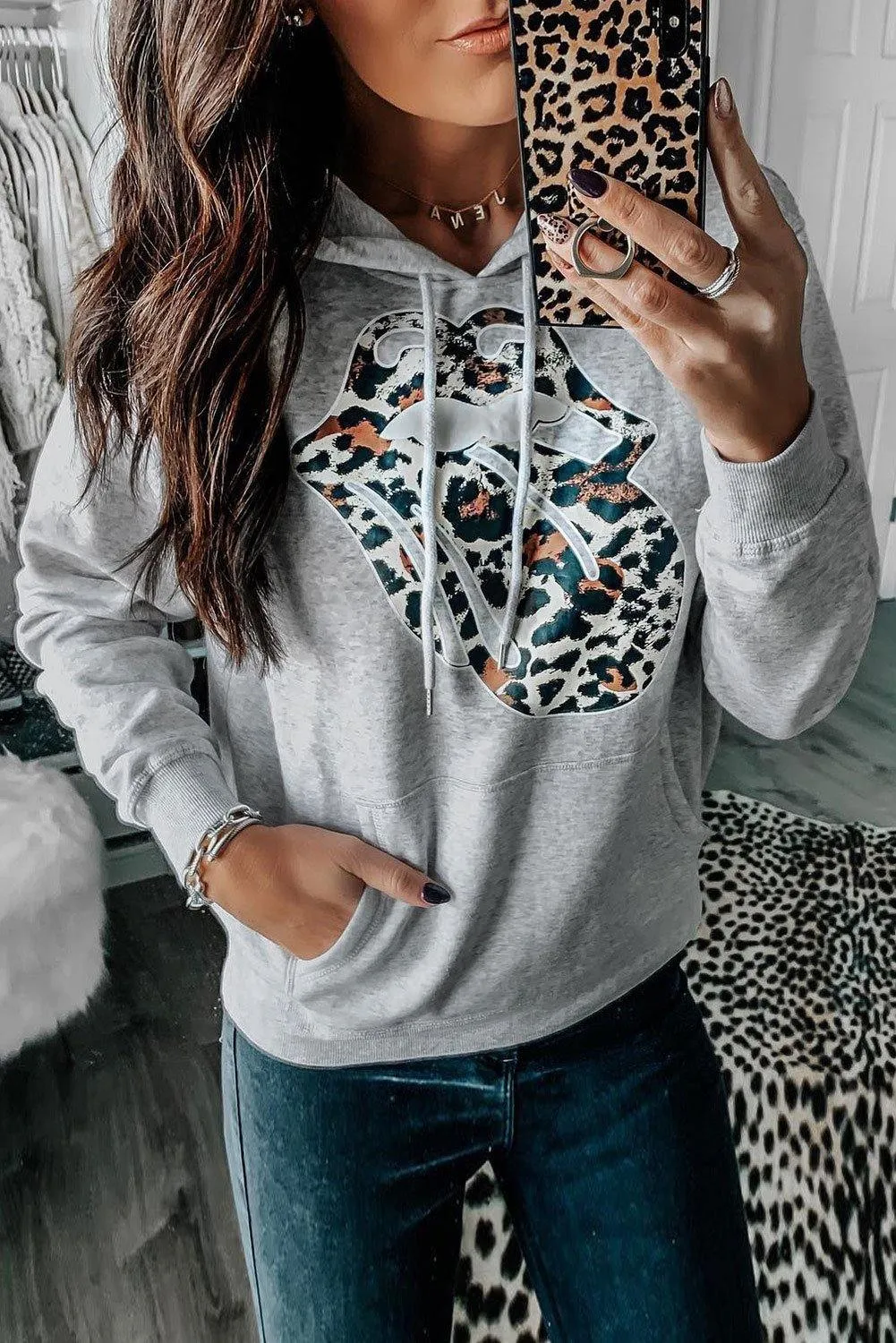 Leopard Lips Hoodie