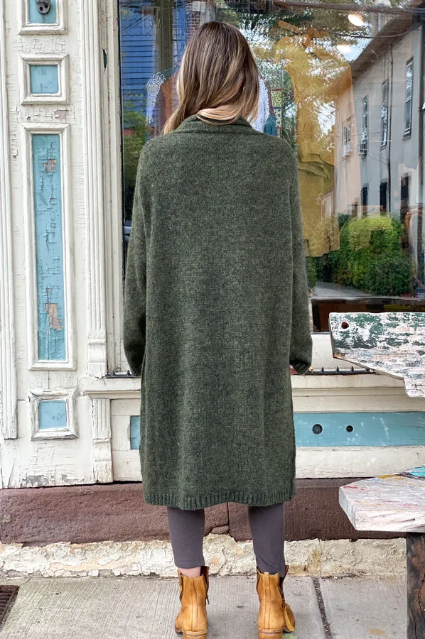 Long Duster - Green Multi