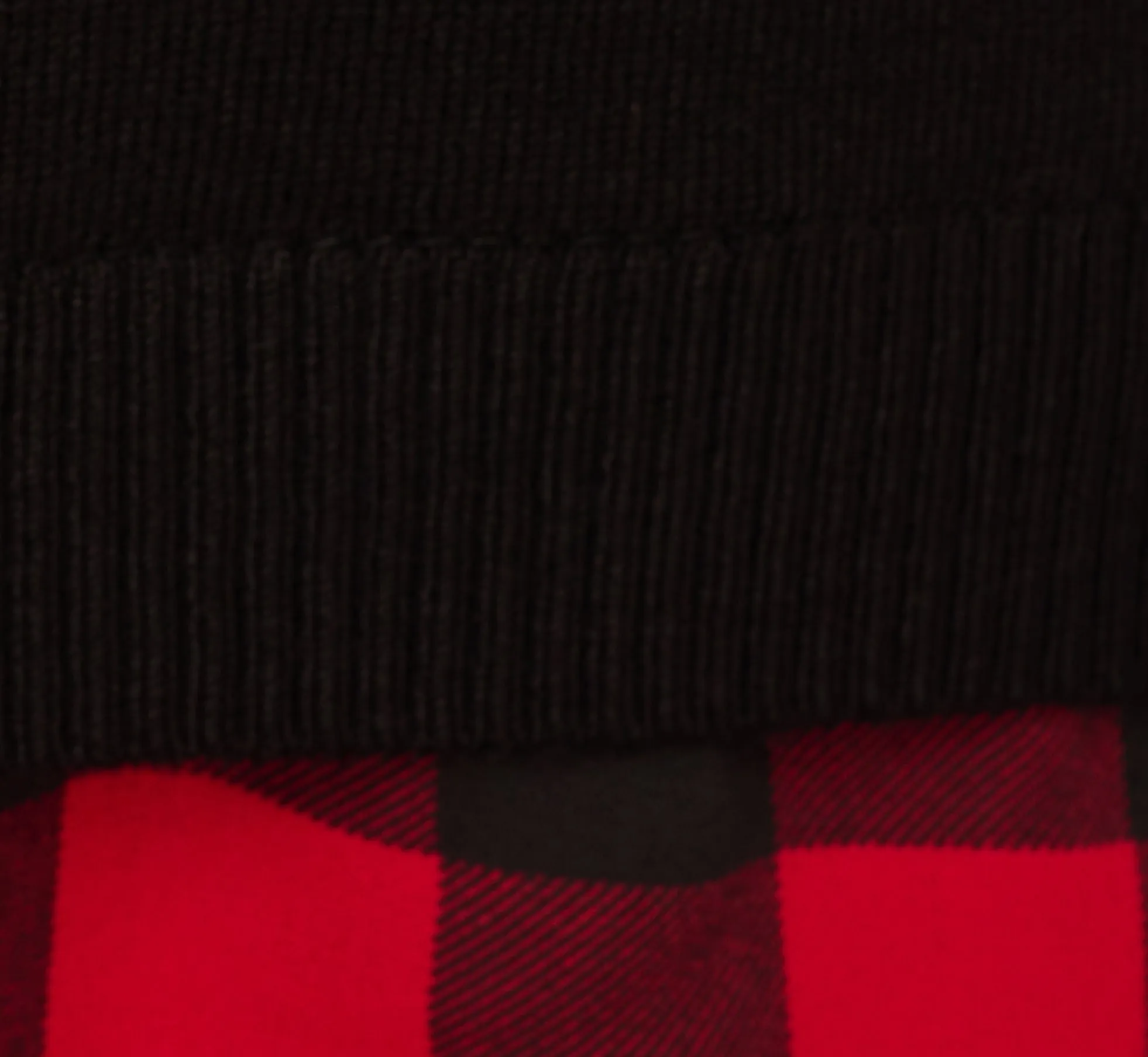 Long Sleeve Layered Sweater Top In Black W  Red Buffalo Plaid