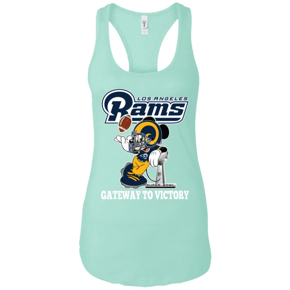 Los Angeles Rams Gateway To Victory Super Bowl 2019 Mickey Mouse Football Nfl Women Tank Top