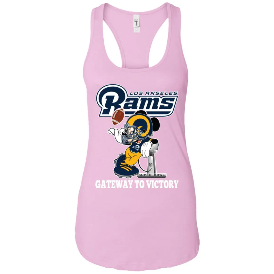 Los Angeles Rams Gateway To Victory Super Bowl 2019 Mickey Mouse Football Nfl Women Tank Top