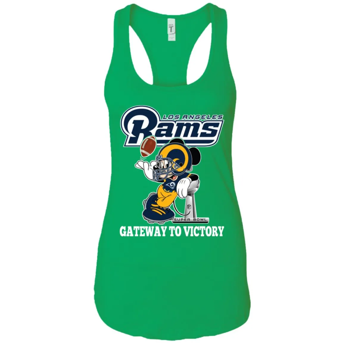 Los Angeles Rams Gateway To Victory Super Bowl 2019 Mickey Mouse Football Nfl Women Tank Top