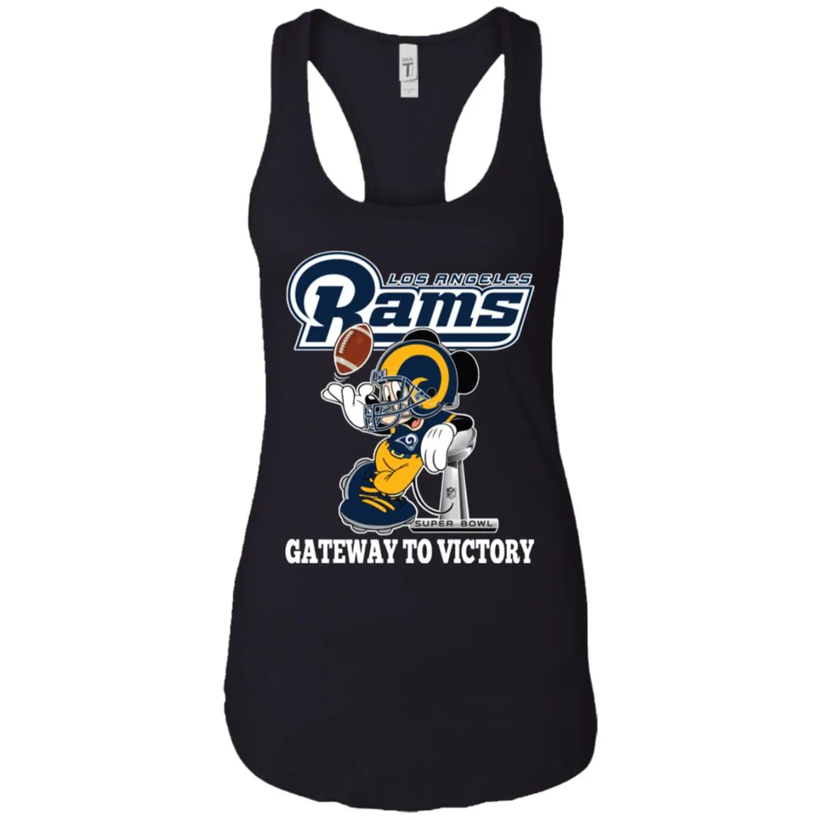 Los Angeles Rams Gateway To Victory Super Bowl 2019 Mickey Mouse Football Nfl Women Tank Top