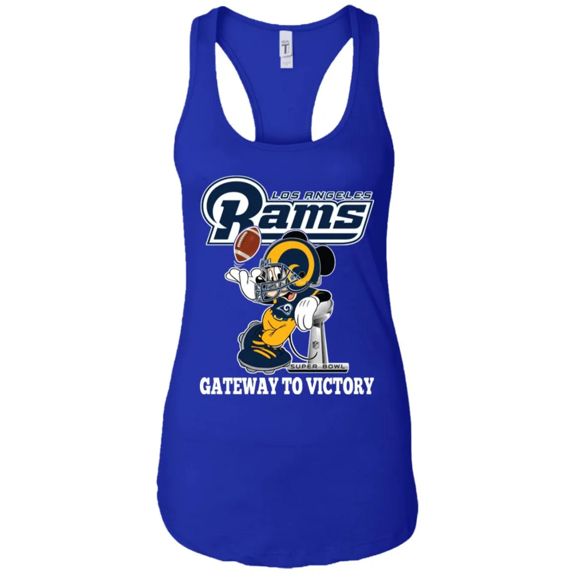 Los Angeles Rams Gateway To Victory Super Bowl 2019 Mickey Mouse Football Nfl Women Tank Top