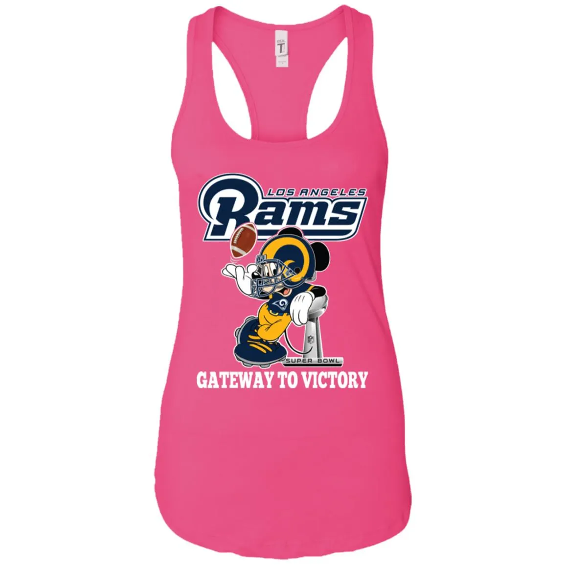 Los Angeles Rams Gateway To Victory Super Bowl 2019 Mickey Mouse Football Nfl Women Tank Top