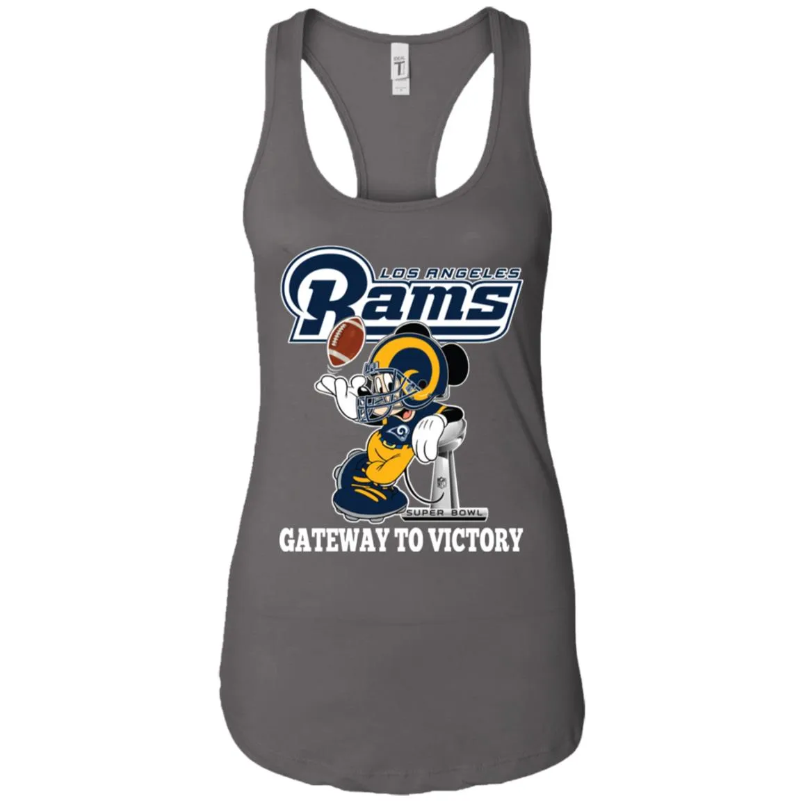 Los Angeles Rams Gateway To Victory Super Bowl 2019 Mickey Mouse Football Nfl Women Tank Top