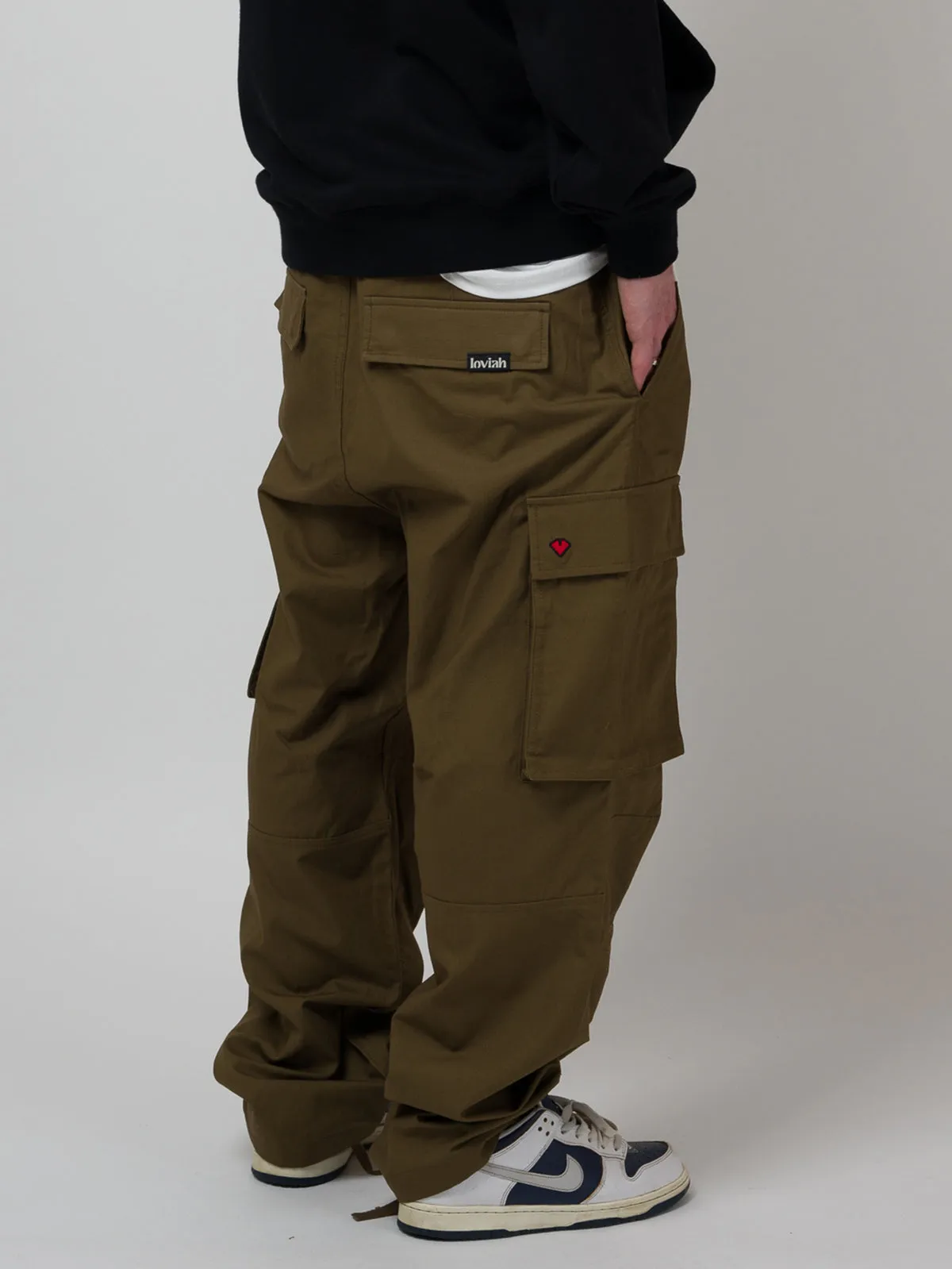 LOVIAH RIPSTOP CARGO PANTS DARK GREEN