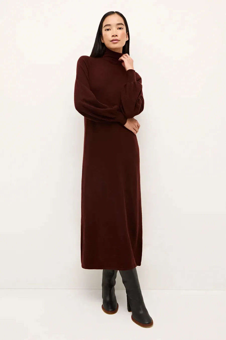 Ma576 Bordeaux Sweater Dress