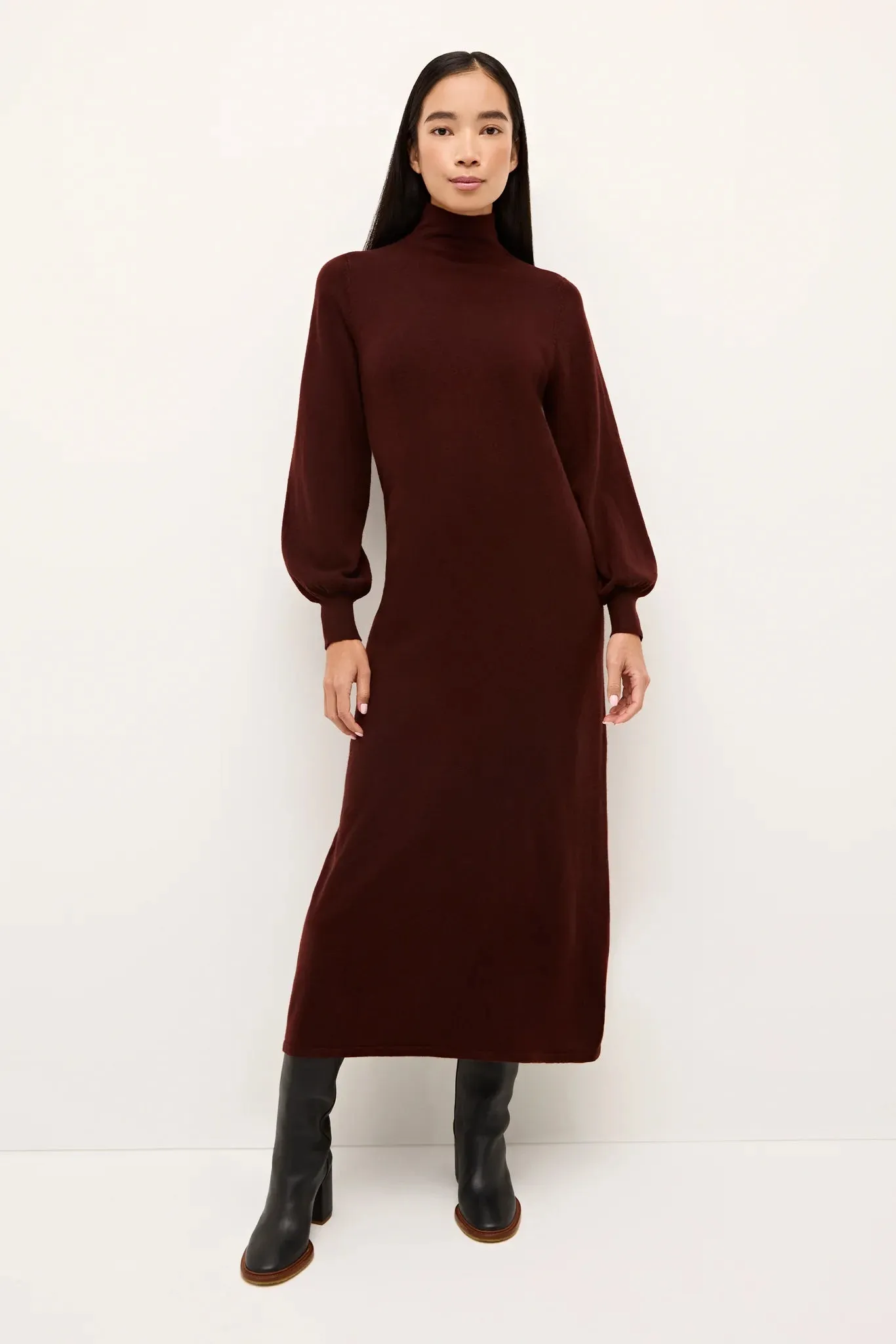 Ma576 Bordeaux Sweater Dress