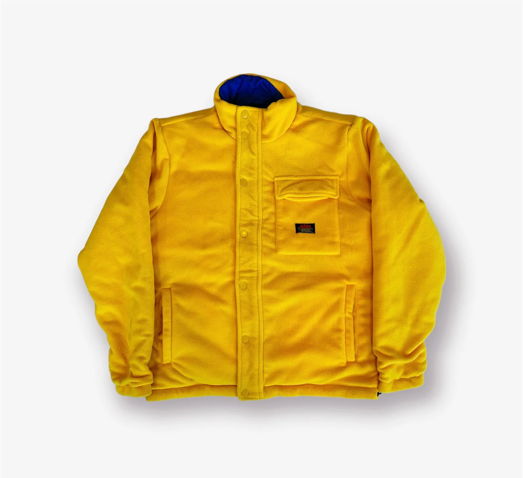 Market YELLOW SUBMARINE REVERSIBLE AOP NYLON PUFFER JACKET Blue Yellow