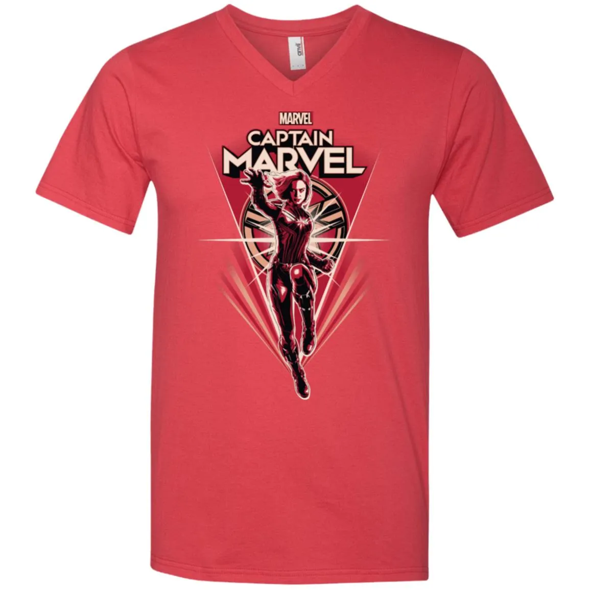 Marvel Captain Marvel Retro Style Flight Men V-Neck T-Shirt