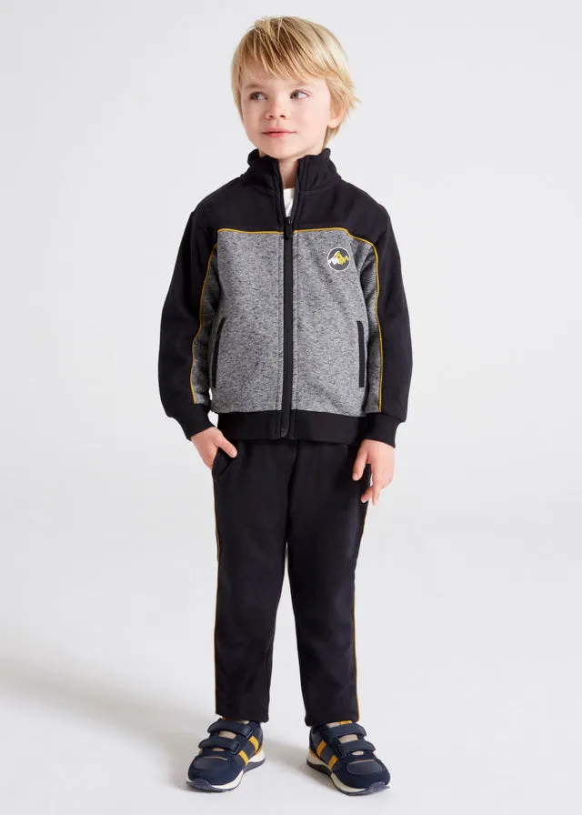 Mayoral 4846-024 Kids Boy Tracksuit Sweatshirt with 2 Pants - Black