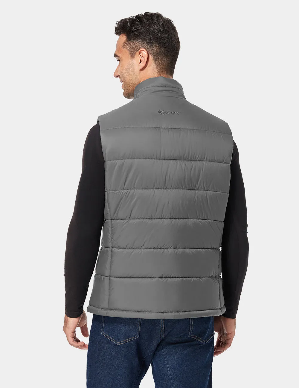 Men's Classic Heated Vest - Grey / Green & Yellow