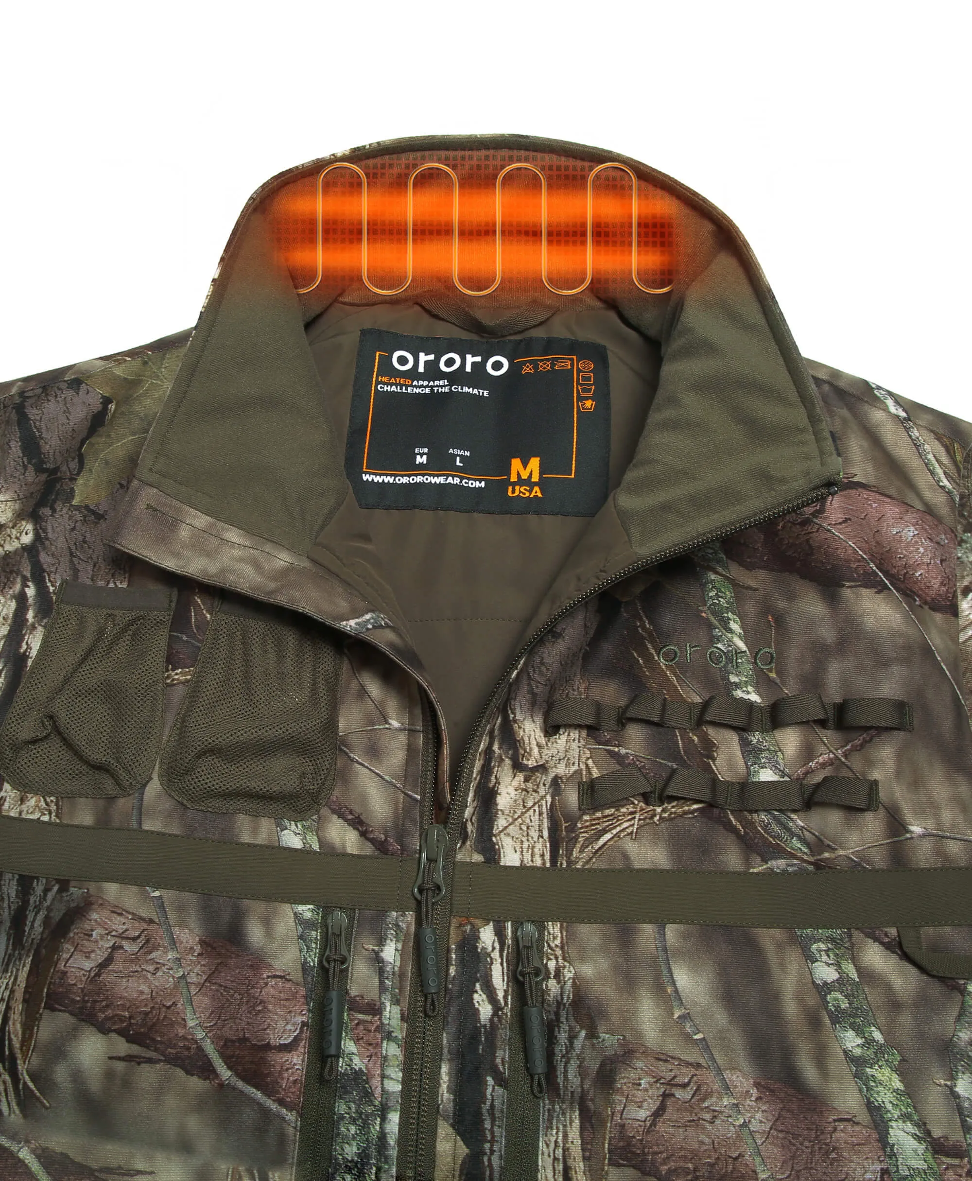 Men's Heated Hunting Vest - Camouflage, Mossy Oak Country DNA