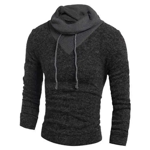 Mens Hoodie Color Stitching Pullover Winter Sportswear Long Sleeve Sweater Casual Shirt