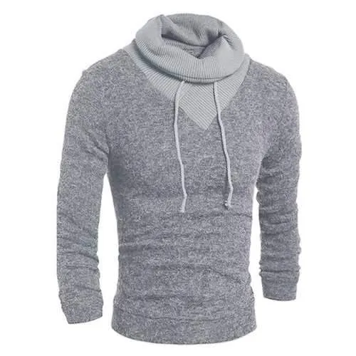 Mens Hoodie Color Stitching Pullover Winter Sportswear Long Sleeve Sweater Casual Shirt