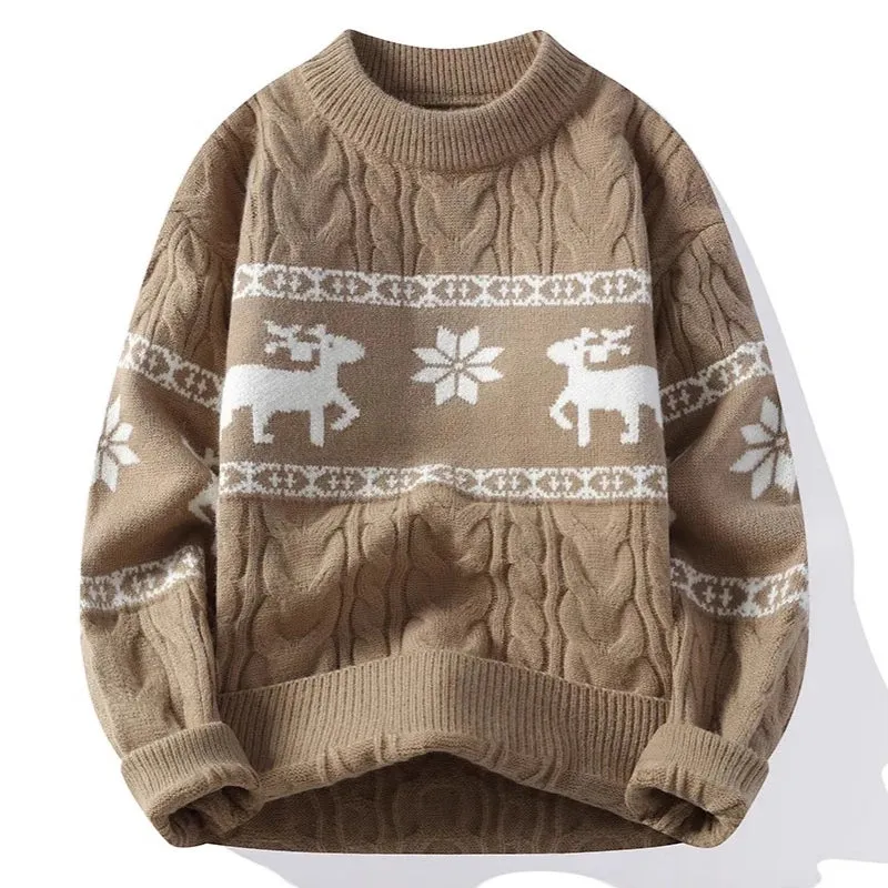 Men's New Year's sweater with a pattern