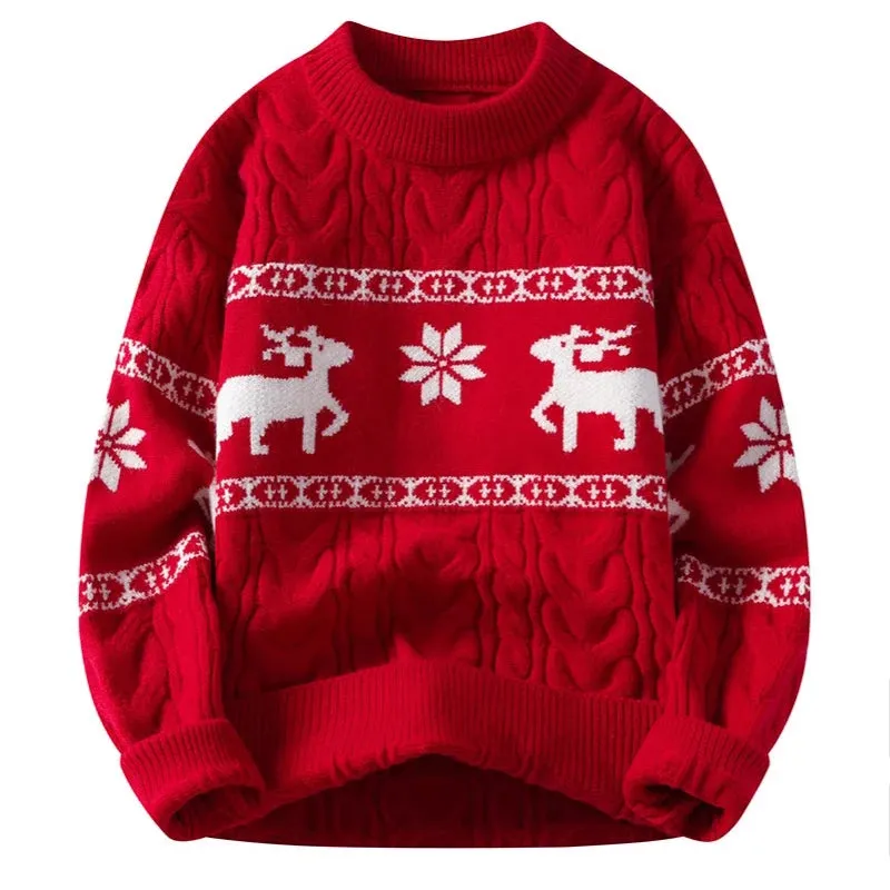 Men's New Year's sweater with a pattern