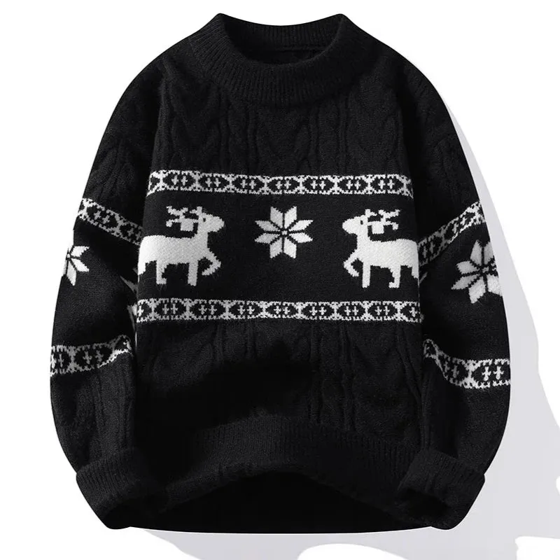 Men's New Year's sweater with a pattern