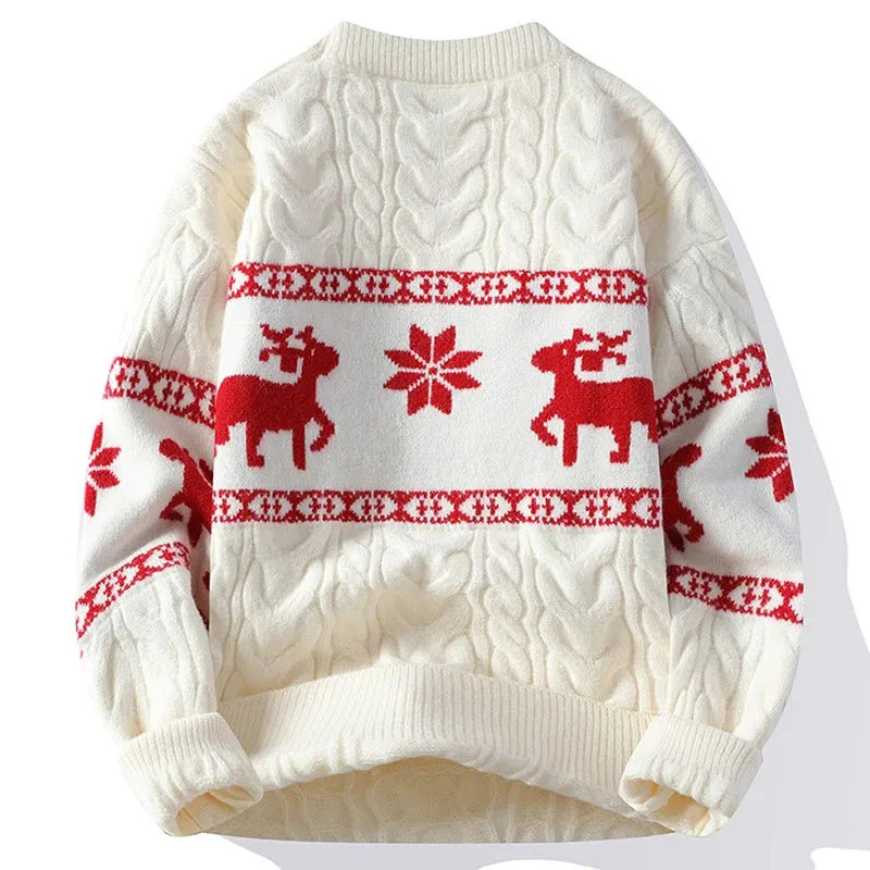 Men's New Year's sweater with a pattern