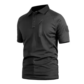 Men's Short Sleeve Quick Dry Battle Top Black