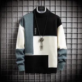 Men's sweater of vintage and hip-hop style