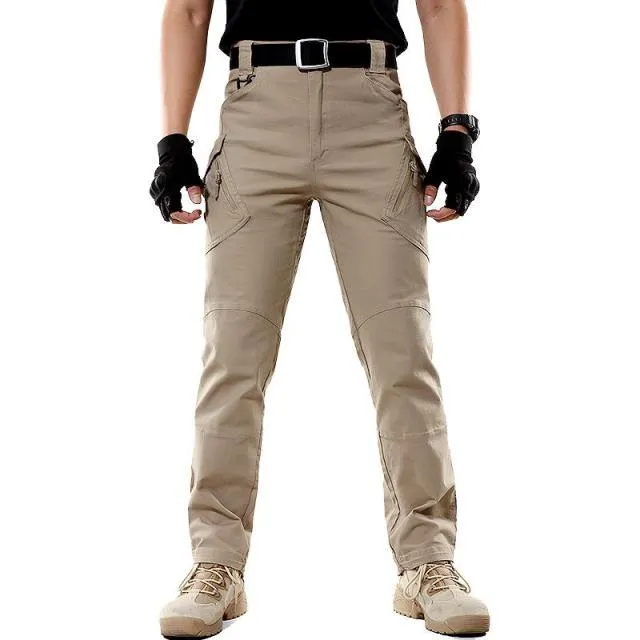 Men's Tactical Pants Multi Pocket Elastic Waist Military Trousers Male Casual Cargo Pants Men Clothing Slim Fit 5XL Sweatpants