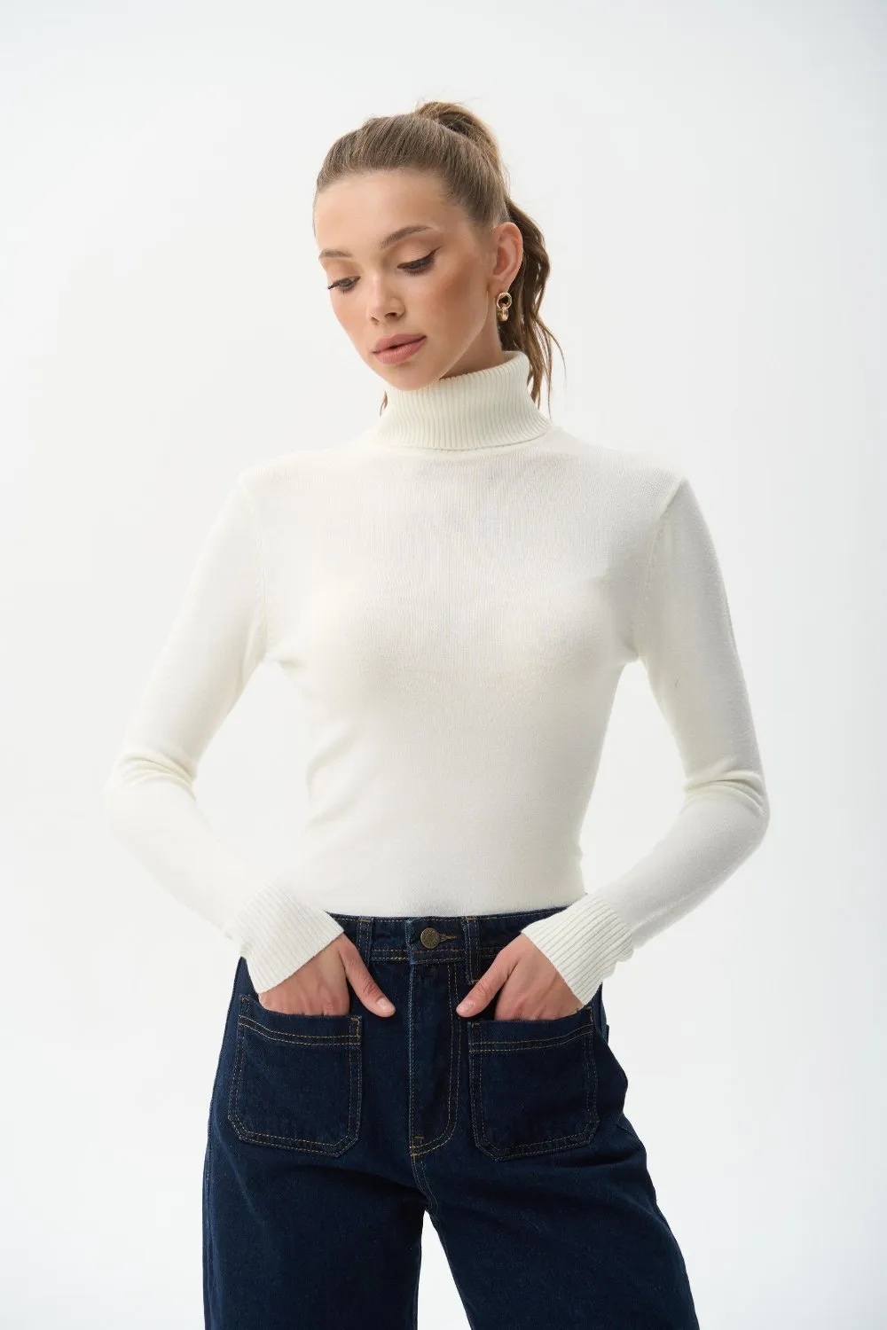 Milk Basic Knit Turtleneck Sweater