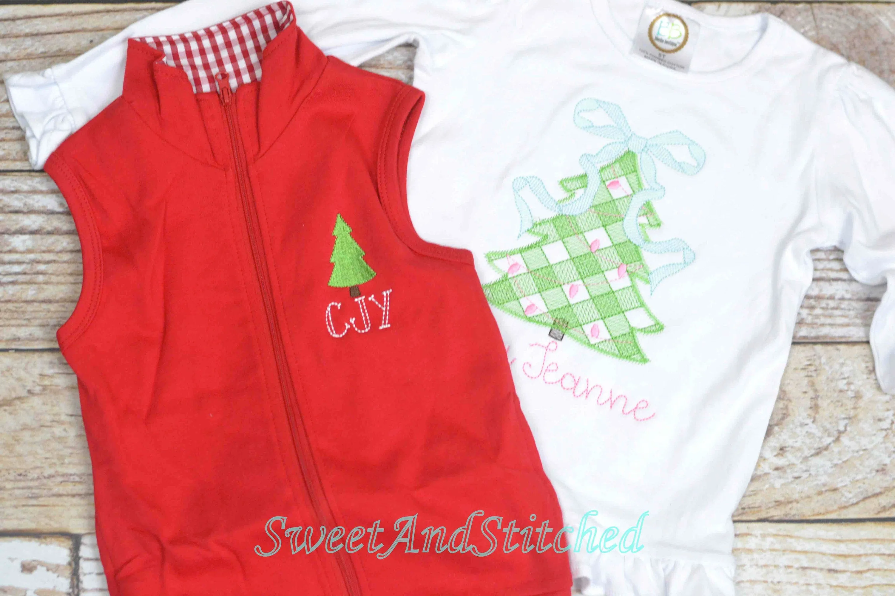 Monogrammed Boys Christmas vest, Monogrammed Christmas outfit for boys, Monogrammed toddler vest - Boys Christmas sweater