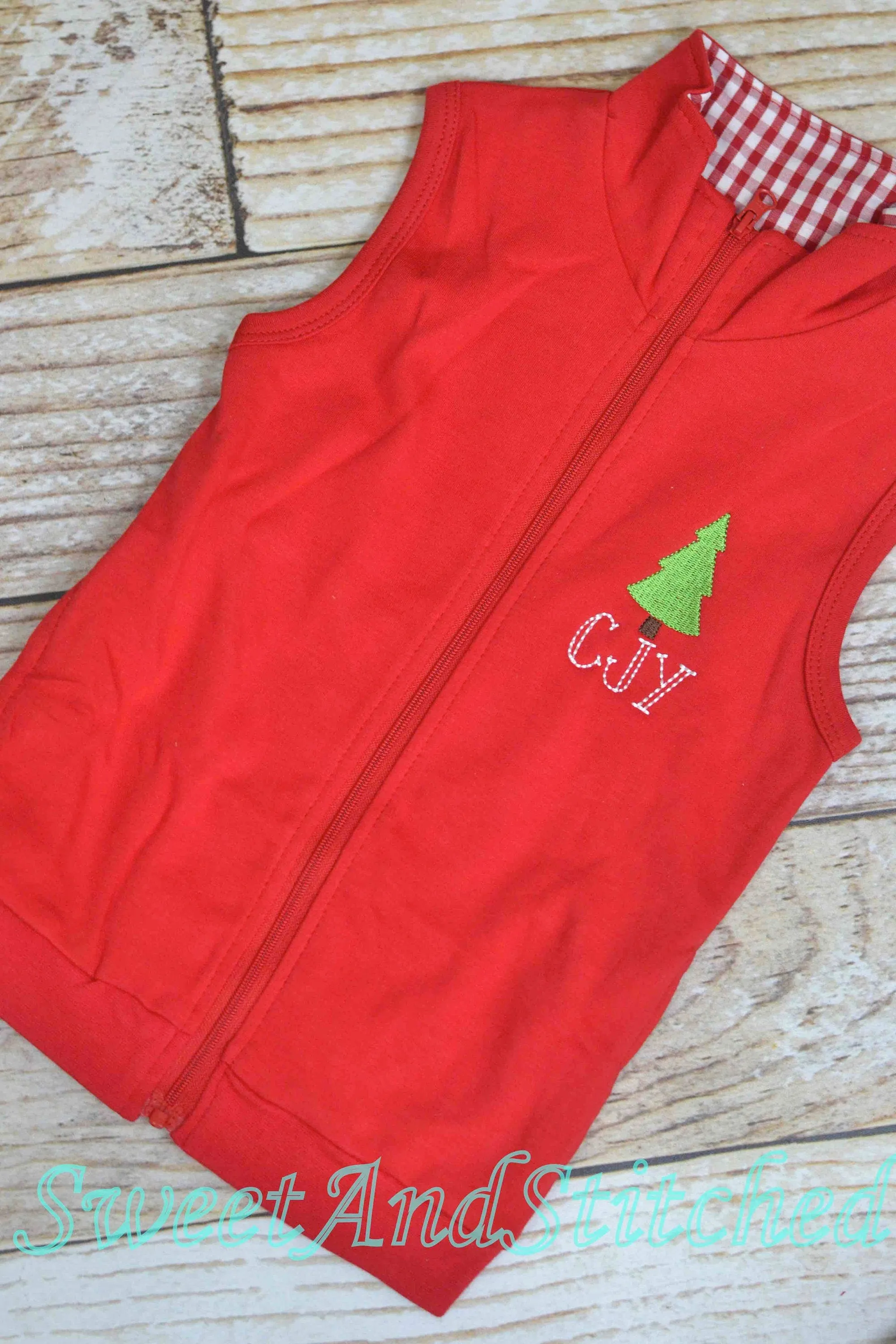 Monogrammed Boys Christmas vest, Monogrammed Christmas outfit for boys, Monogrammed toddler vest - Boys Christmas sweater