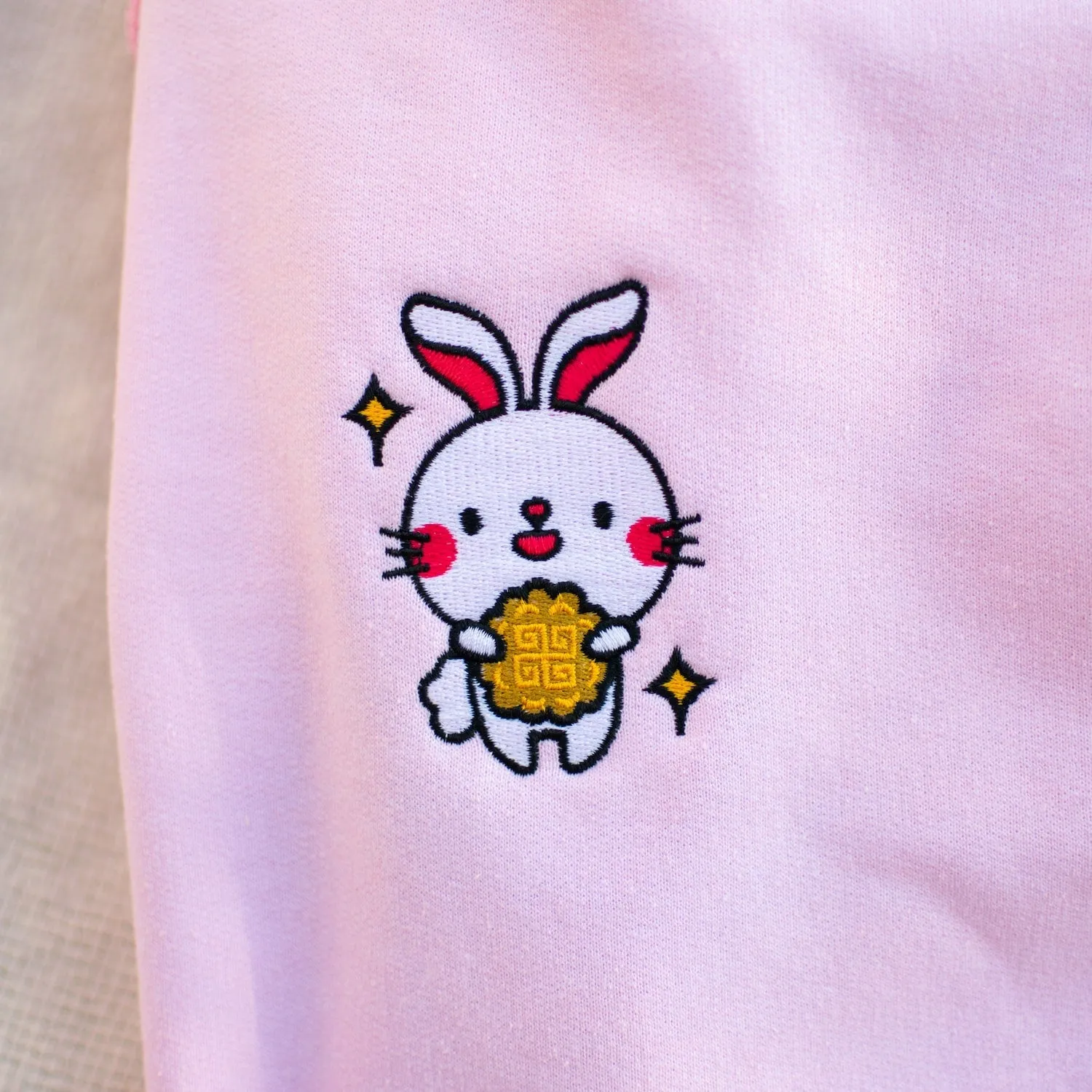 Mooncake Rabbit Embroidered Hoodie