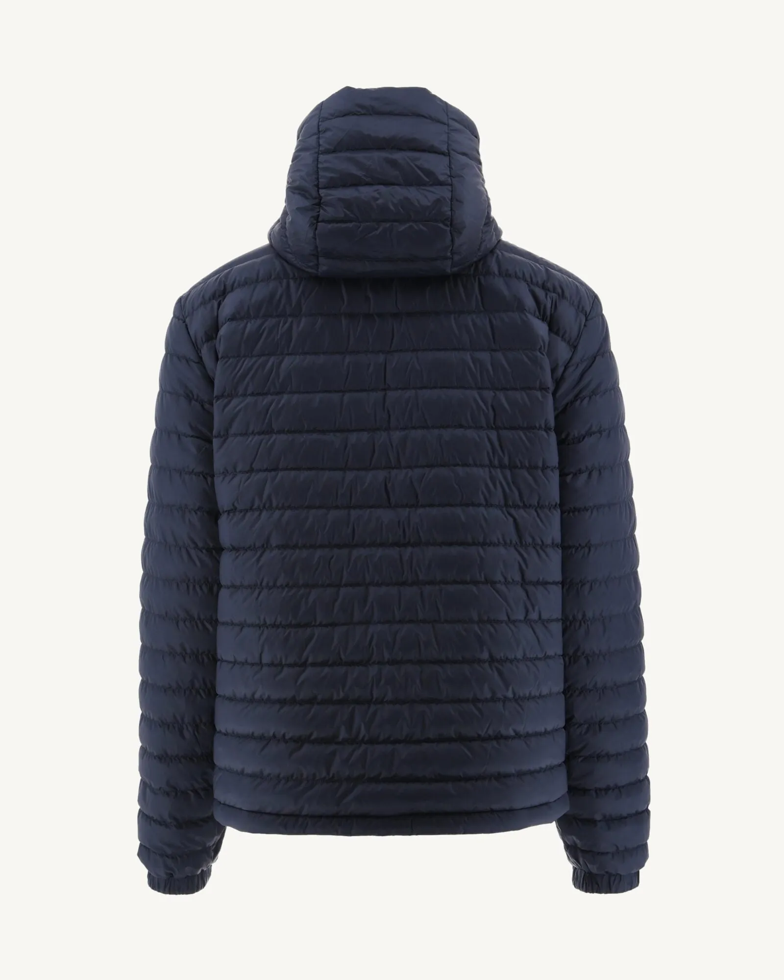 Navy Bergen reversible hooded puffer jacket