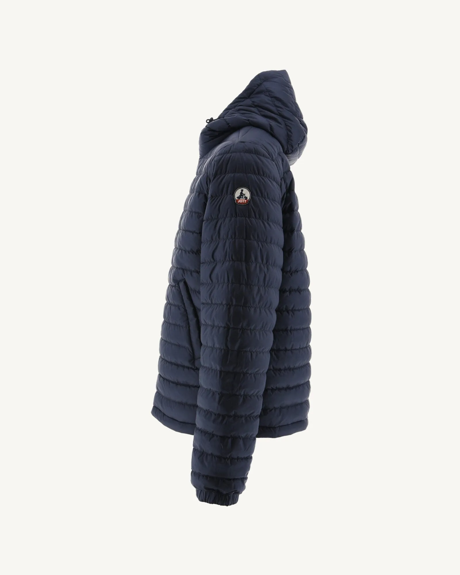 Navy Bergen reversible hooded puffer jacket