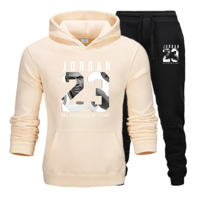 New Men Hoodies Suit Jordan 23 Tracksuit Sweatshirt Suit Fleece Hoodie Sweat pants Jogging Homme Pullover 3XL Sporting Suit Male