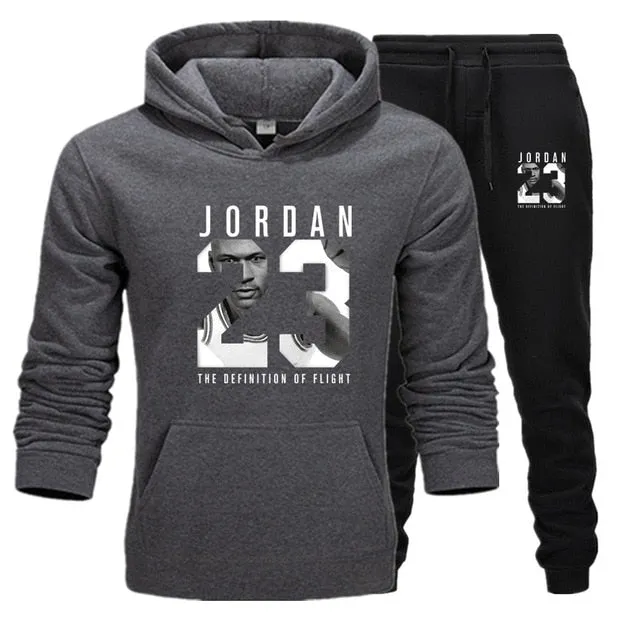 New Men Hoodies Suit Jordan 23 Tracksuit Sweatshirt Suit Fleece Hoodie Sweat pants Jogging Homme Pullover 3XL Sporting Suit Male