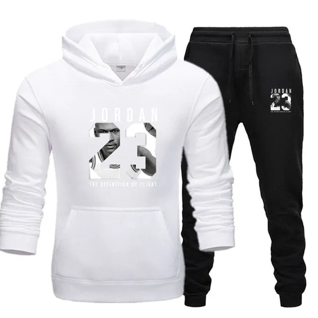 New Men Hoodies Suit Jordan 23 Tracksuit Sweatshirt Suit Fleece Hoodie Sweat pants Jogging Homme Pullover 3XL Sporting Suit Male