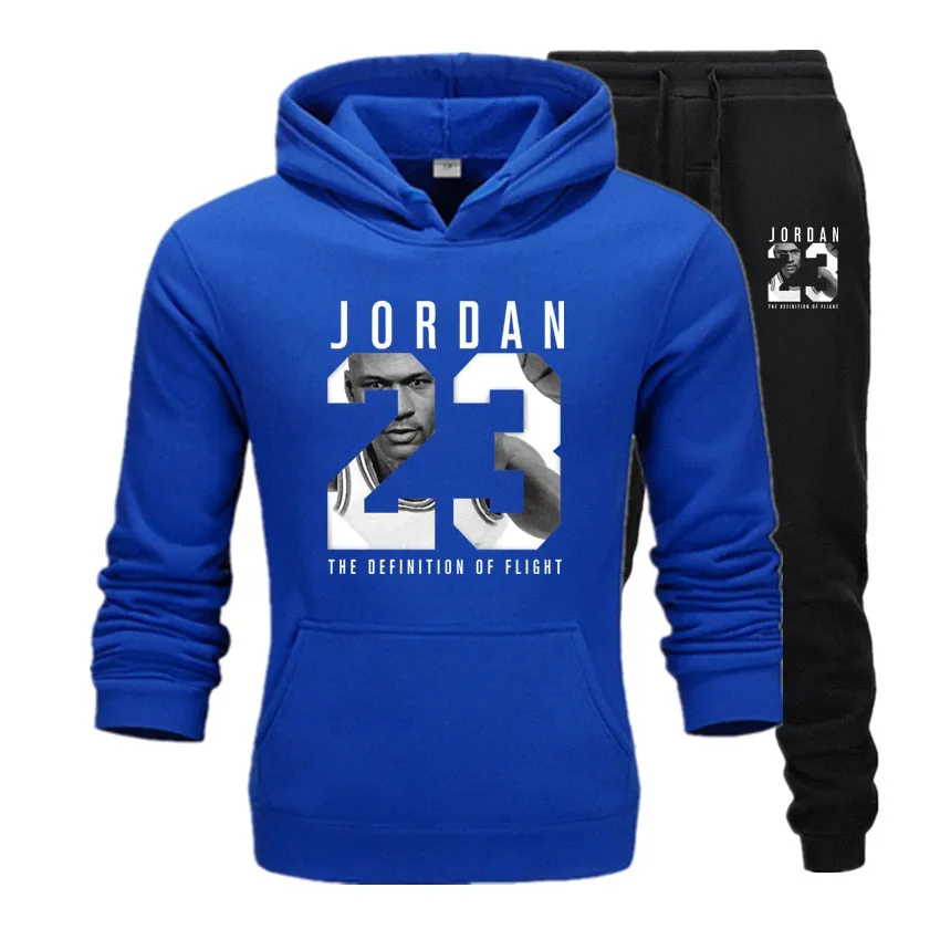 New Men Hoodies Suit Jordan 23 Tracksuit Sweatshirt Suit Fleece Hoodie Sweat pants Jogging Homme Pullover 3XL Sporting Suit Male