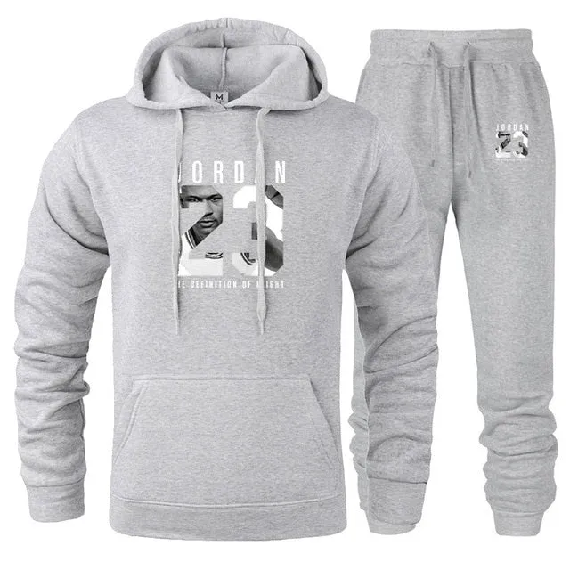 New Men Hoodies Suit Jordan 23 Tracksuit Sweatshirt Suit Fleece Hoodie Sweat pants Jogging Homme Pullover 3XL Sporting Suit Male