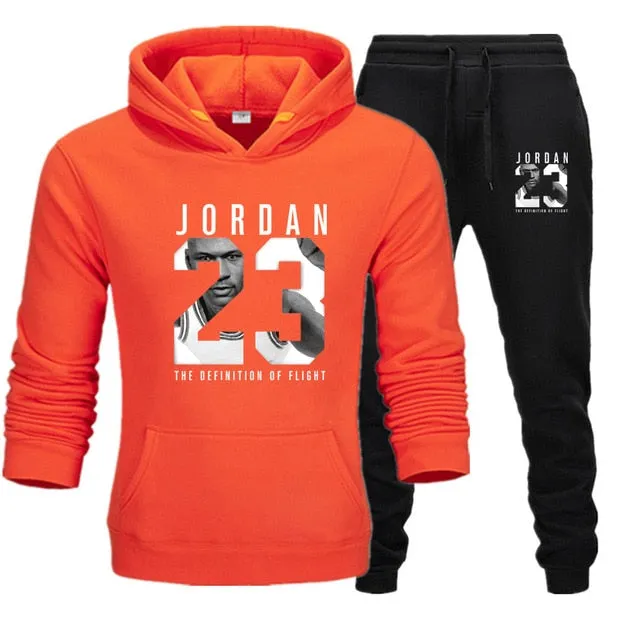 New Men Hoodies Suit Jordan 23 Tracksuit Sweatshirt Suit Fleece Hoodie Sweat pants Jogging Homme Pullover 3XL Sporting Suit Male