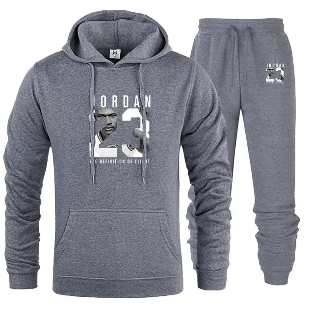 New Men Hoodies Suit Jordan 23 Tracksuit Sweatshirt Suit Fleece Hoodie Sweat pants Jogging Homme Pullover 3XL Sporting Suit Male