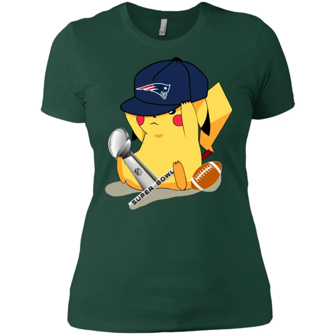 Nfl - New England Patriots Pikachu Super Bowl 2019 Football Women Cotton T-Shirt