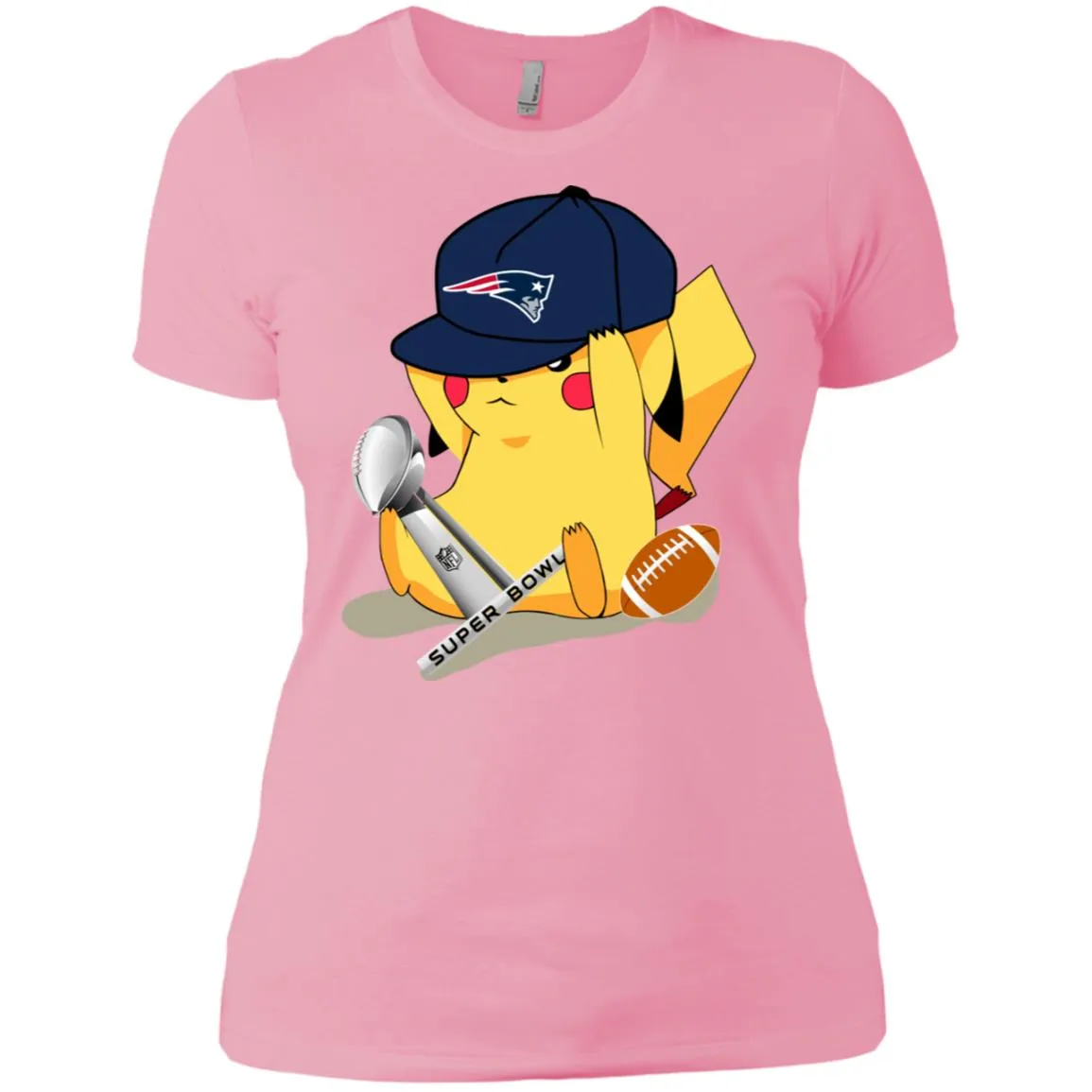 Nfl - New England Patriots Pikachu Super Bowl 2019 Football Women Cotton T-Shirt