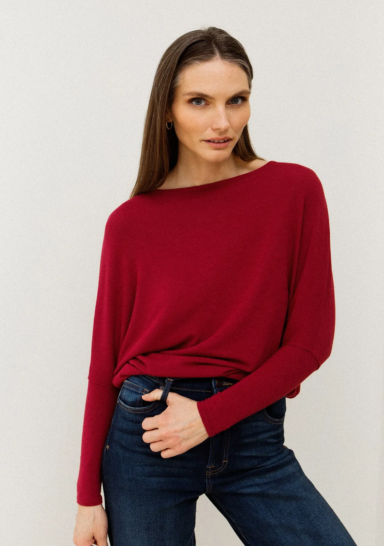 Off Shoulder Dolman Slv Tunic