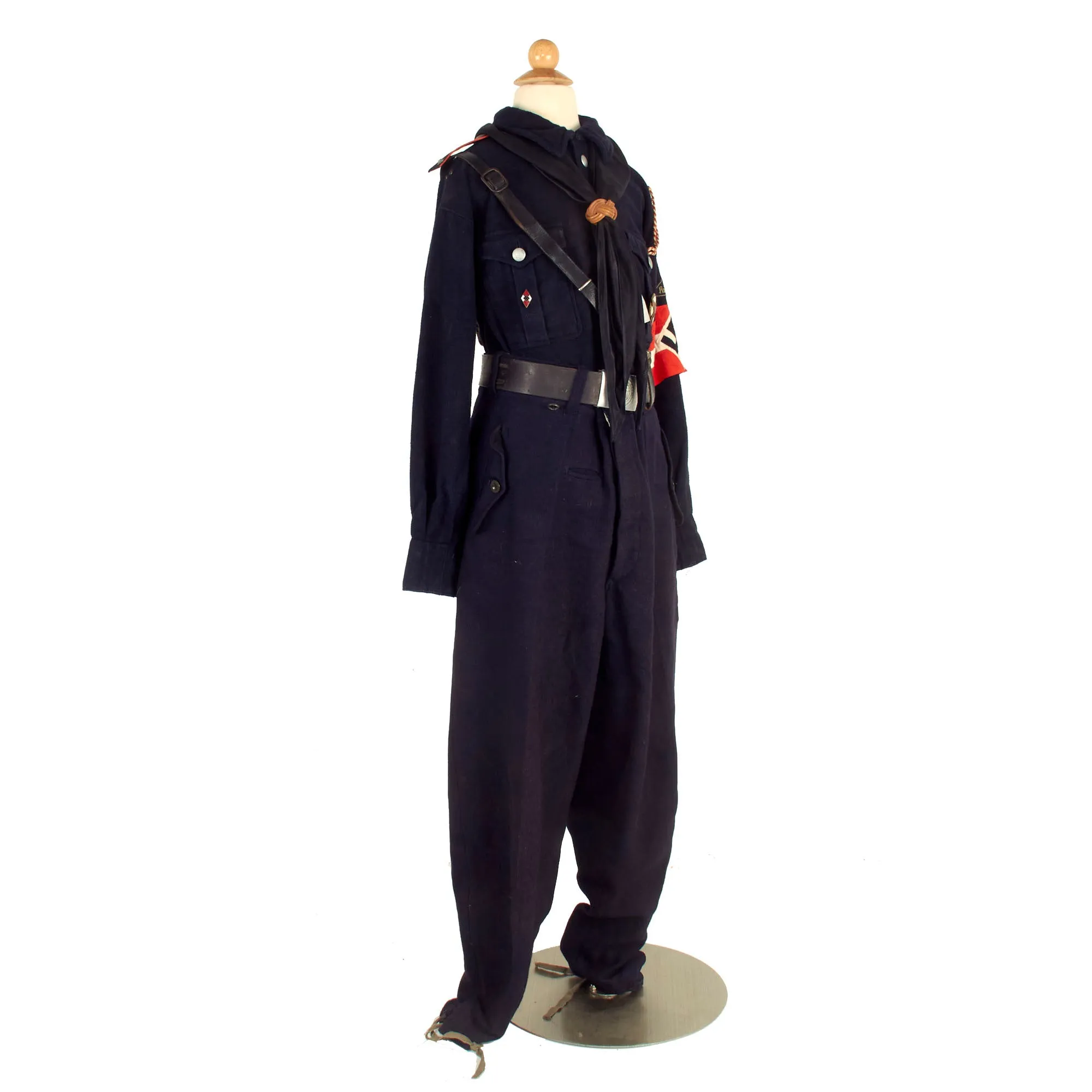 Original German WWII HJ National Youth Organization Complete West Kurhessen Blue Uniform Set with Named Documents & Photos