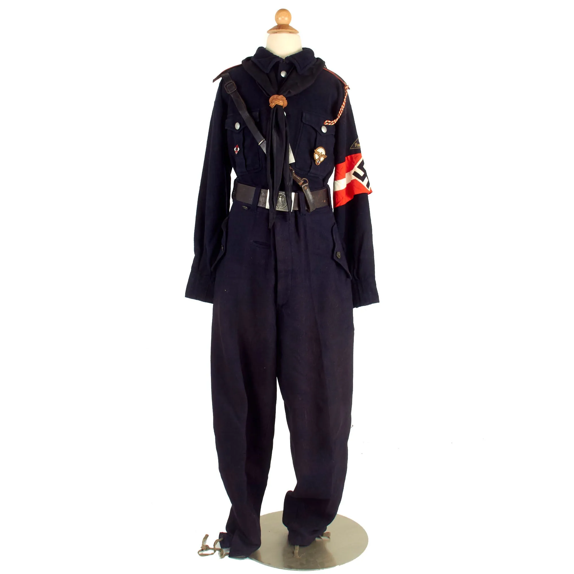 Original German WWII HJ National Youth Organization Complete West Kurhessen Blue Uniform Set with Named Documents & Photos