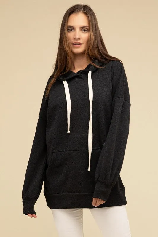 Oversized Hoodie Longline Sweatshirt