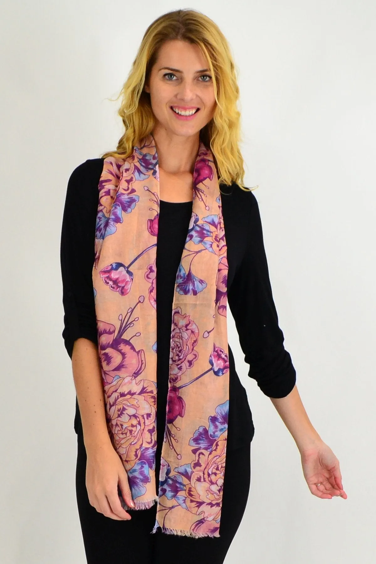 Peony Flower Scarf